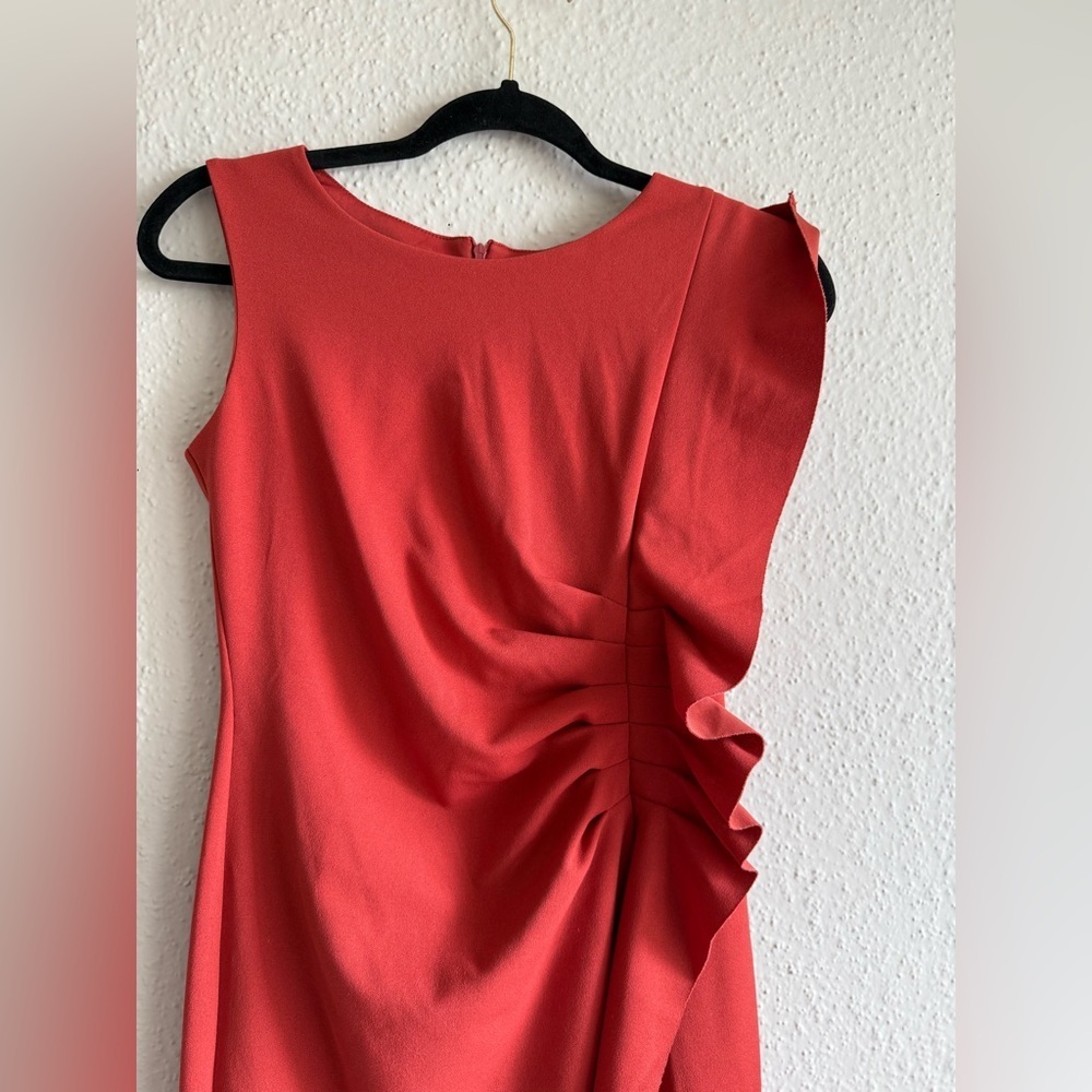 Enfocus Studio Pink Ruched One Shoulder Cocktail Dress Size 4 - Picture 3 of 5